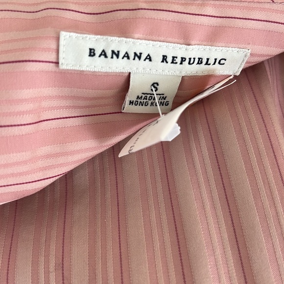 Banana Republic Pink Striped Blouse - Picture 6 of 9